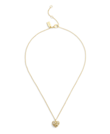 COACH Gold Pavé Heart Necklace & Earrings Boxed Jewelry Set