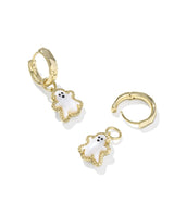 Kendra Scott Reversible Gold Ghost Huggie Earrings