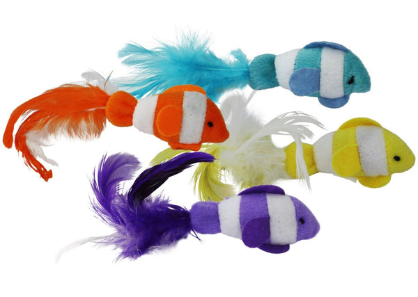 Multipet Clown Fish Cat Toy - Assorted