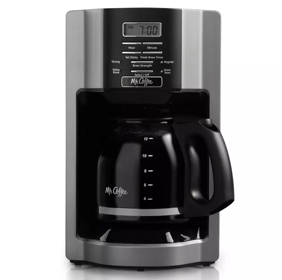 Mr. Coffee 12-Cup Programmable Coffeemaker with Strong Brew Selector