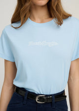 Favorite Daughter Womens The Cropped Varsity Short Sleeve T-Shirt