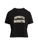 Favorite Daughter Womens The Cropped Collegiate Short Sleeve T-Shirt