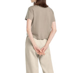 Favorite Daughter Womens The Cropped Signature Chest Logo Short Sleeve T-Shirt