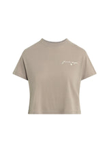 Favorite Daughter Womens The Cropped Signature Chest Logo Short Sleeve T-Shirt