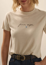 Favorite Daughter Womens The Cropped Signature Short Sleeve T-Shirt