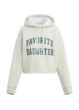Favorite Daughter Womens The Cropped Collegiate Hoodie Sweatshirt