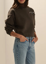 Favorite Daughter Womens The Cropped Signature Sweatshirt