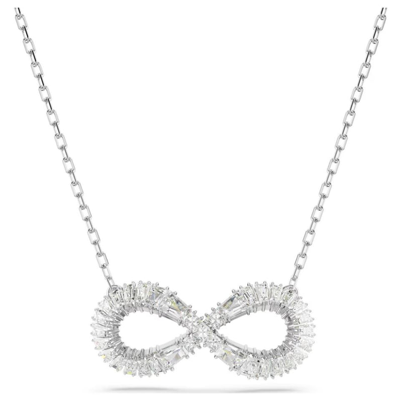 Swarovski Hyperbola Pendant Necklace - Infinity, White, Rhodium plated