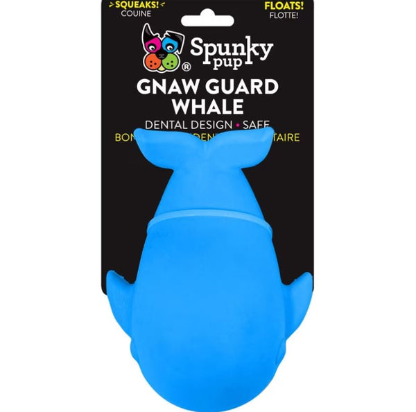 Spunky Pup Gnaw Guard Squeaky Dog Toy - Whale