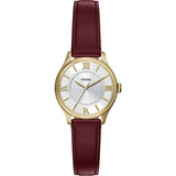 Fossil Womens Gilmore Three-Hand Red Leather Watch