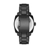 Fossil Mens Machine Three-Hand Date Black Stainless-Steel Watch