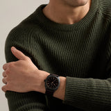 Fossil Mens Machine Three-Hand Date Brown Leather Watch