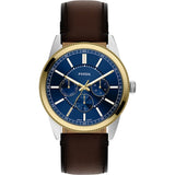Fossil Mens Pearson Multi-Function Brown Leather Watch
