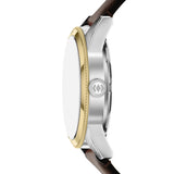 Fossil Mens Pearson Multi-Function Brown Leather Watch