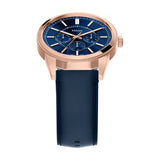Fossil Mens Pearson Multi-Function Navy Leather Watch