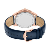 Fossil Mens Pearson Multi-Function Navy Leather Watch
