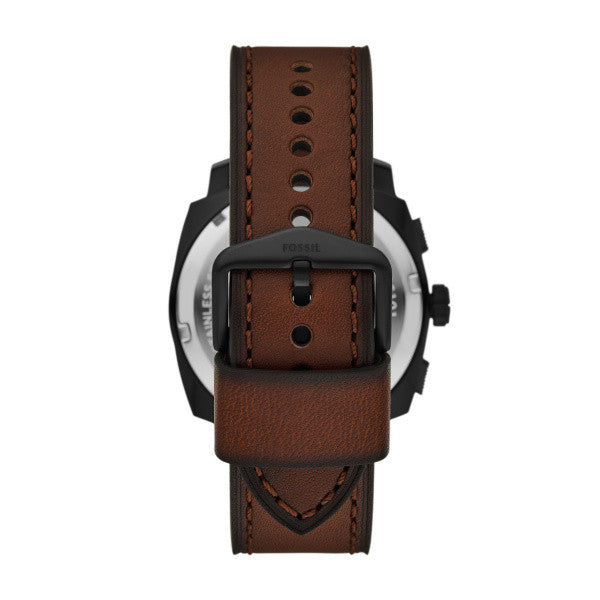 Fossil Mens Machine Leather Brown Watch