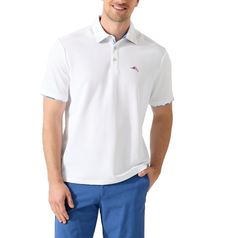 Tommy Bahama Mens Fiesta Fronds Five o'Clock Island Zone Short Sleeve Polo Shirt