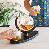 Viski Globe Decanter & Whiskey Tumbler Set - 3 pk