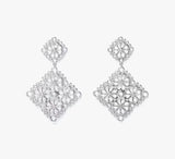 Kate Spade Spade Flower Lace Drop Earrings - Silver