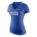 Coast Guard Nike Womens Tri-Blend V-Neck Short Sleeve Top