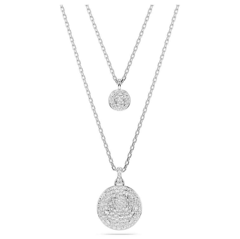 Swarovski Sublima Pendant Necklace - White, Rhodium Plated