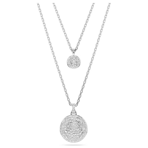 Swarovski Sublima Pendant Necklace - White, Rhodium Plated