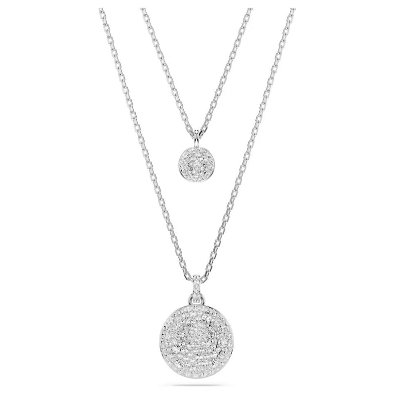 Swarovski Sublima Pendant Necklace - White, Rhodium Plated