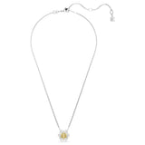 Swarovski Idyllia Pendant Necklace - Flower, Yellow, Rhodium Plated