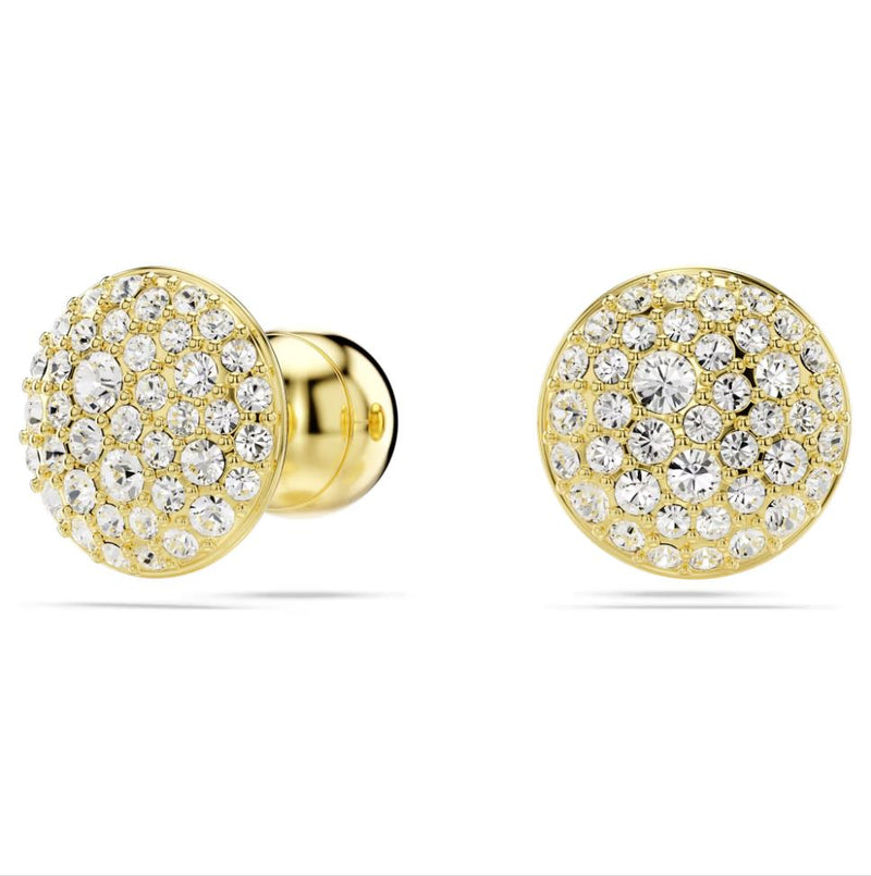 Swarovski Meteora Stud Earrings - White, Gold-tone plated