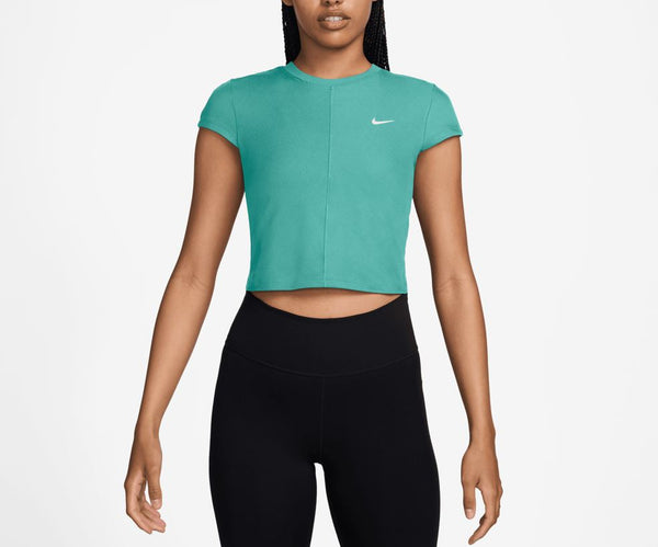 Nike Womens Ribbed Short Sleeve Crop Top