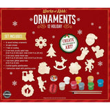 MasterPieces 12 Holiday Ornaments Wood Craft & Paint Kit