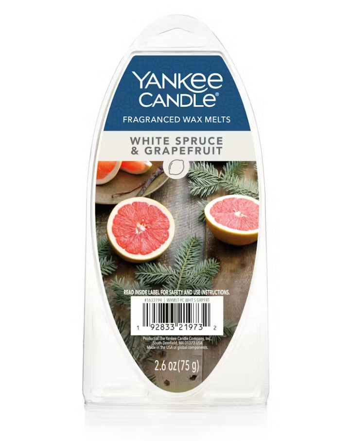 Yankee Candle Wax Melts Pack - White Spruce & Grapefruit