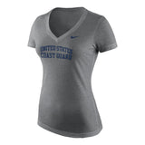 Coast Guard Nike Womens Tri-Blend V-Neck Short Sleeve Top