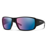 Smith Guide's Choice Matte Black Frame - ChromaPop Glass Polarchromic Rose Blue Mirror Lens - Polarized Sunglasses