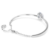 Swarovski Idyllia Bangle Bracelet - Flower, Blue, Rhodium Plated