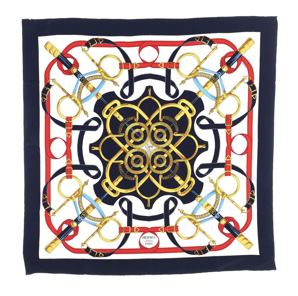 Hermes Eperon d'Or Silk Scarf
