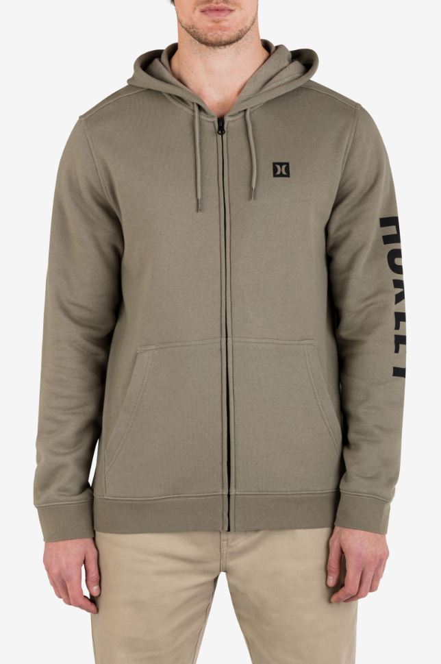 Hurley Mens Icon Boxed Fleece Zip Hoodie ShopCGX