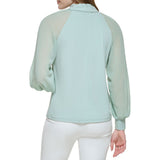 Calvin Klein Womens Jersey Long Sleeve Top