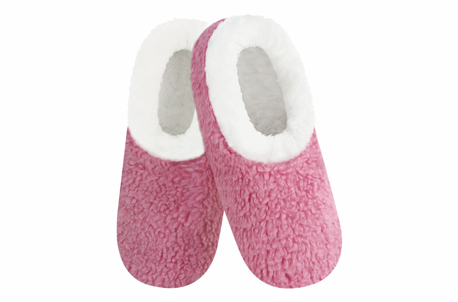 Snoozies Womens Sherpa Pink Slippers - Size Large