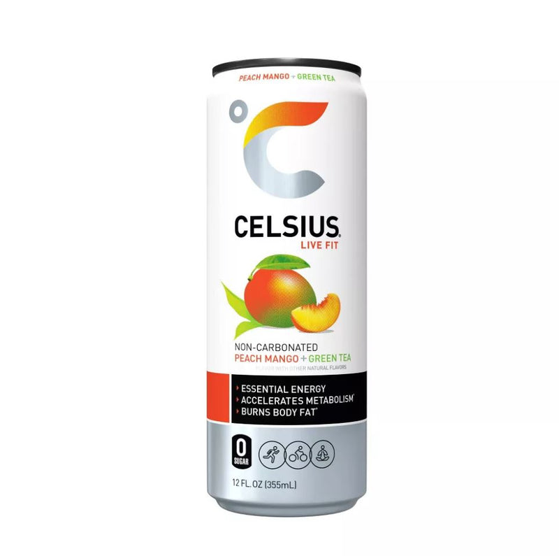 CELSIUS Live Fit Energy Drink - Green Tea Peach Mango - 12 oz.