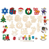 MasterPieces 12 Holiday Ornaments Wood Craft & Paint Kit