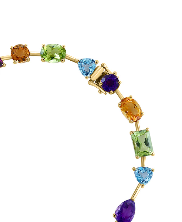 Effy 14K Yellow Gold Diamond & Multi-Stone Bracelet