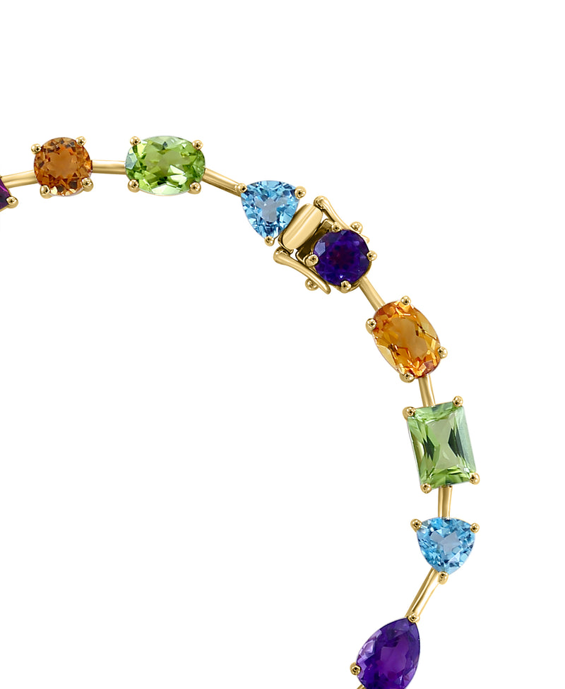 Effy 14K Yellow Gold Diamond & Multi-Stone Bracelet