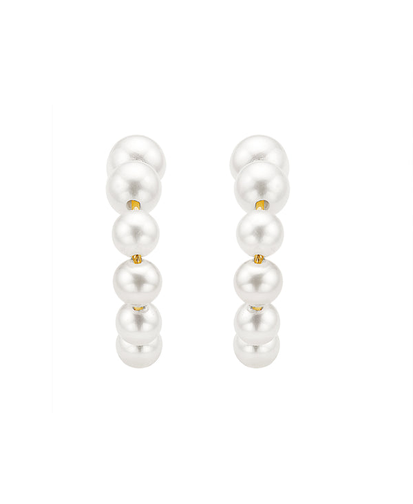 Effy 14K Yellow Gold Cultured Fresh Water Pearl C-Hoop Earrings