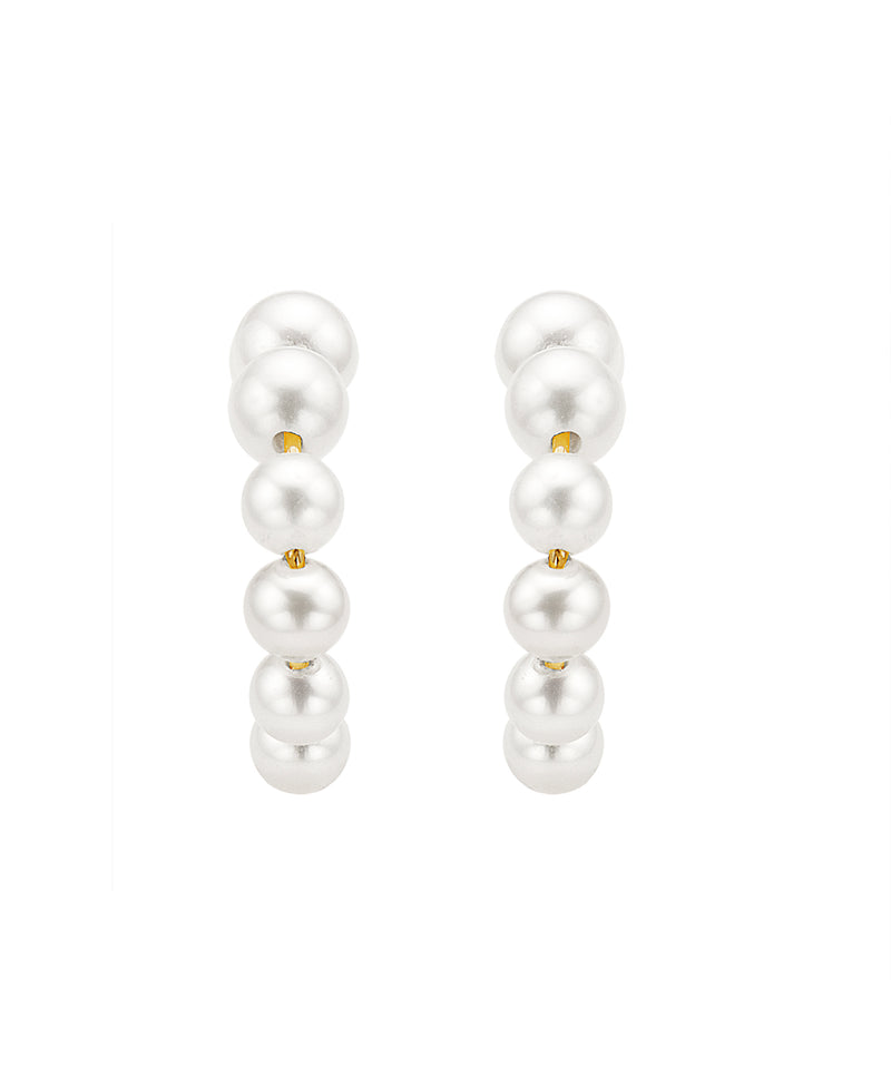 Effy 14K Yellow Gold Cultured Fresh Water Pearl C-Hoop Earrings