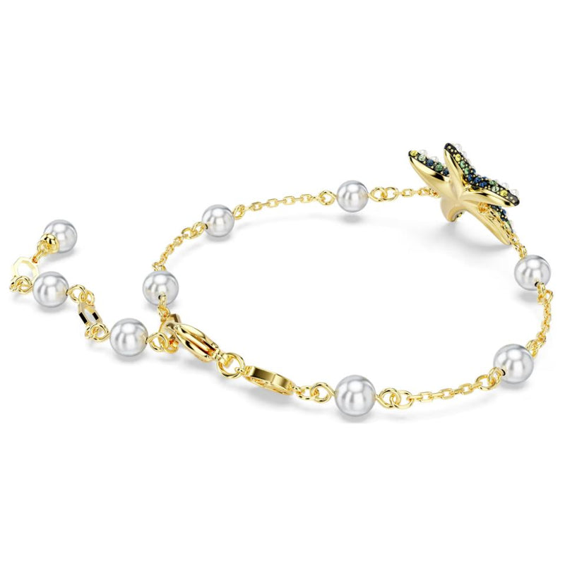 Swarovski Idyllia Angelic Bracelet - Crystal pearls, Starfish, Multicolored, Gold-tone plated