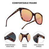 Knockaround Deja Views Tortoise Shell Frame - Rose Gold Lens - Polarized Sunglasses