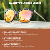 Knockaround Deja Views Tortoise Shell Frame - Rose Gold Lens - Polarized Sunglasses