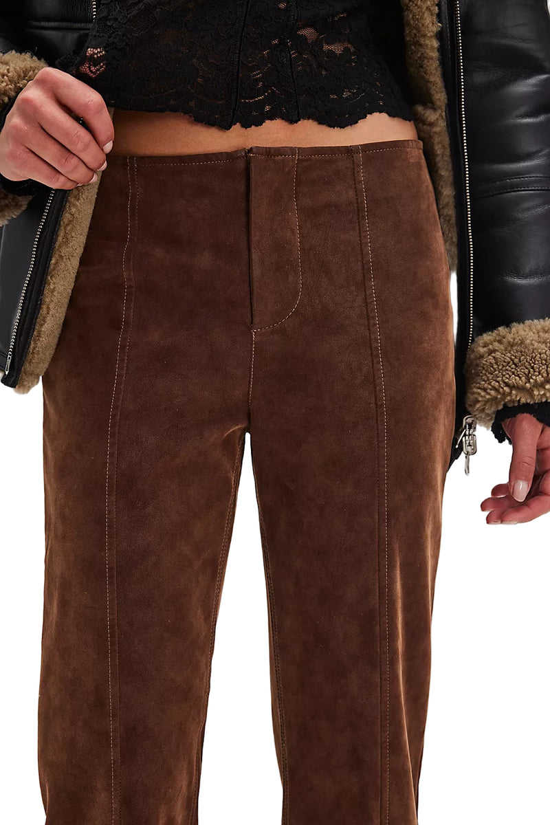 Free People Womens Glow Up Vegan Suede Pants
